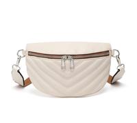 Miss Lulu LB2307 BG/BN, Bolso Cruzado para Mujer, Beige/Marrón, Talla única