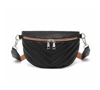 Miss Lulu Borsa a tracolla da donna, borsa a tracolla da donna, piccola borsa a tracolla con tracolla larga regolabile e rimovibile, Nero/marrone