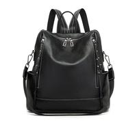 Miss Lulu Mochila Antirrobo de PU para Mujer - Mochila de Gran Capacidad con Múltiples Bolsillos, Convertible en Bolso de Hombro para Trabajo, Viaje y Uso Diario