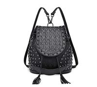Miss Lulu Mochila Antirrobo para Mujeres, Bolsos Mochila para Mujer con Decoración de Clavos Calavera - Ideal para Festival, Noche en la Ciudad y Estilo Urbano