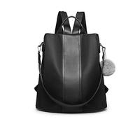 Miss Lulu Mochila para Mujer Bolso de Hombro Bolso de Bandolera Antirrobo Nylon y Cuero Sintética Viaje Ligero Colegio
