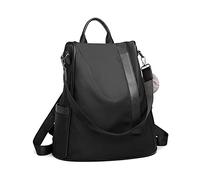 Miss Lulu Mochila para Mujer Bolso de Hombro Bolso de Bandolera Antirrobo Nylon y Cuero Sintética Viaje Ligero Colegio