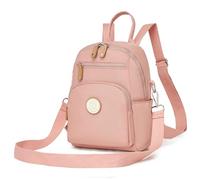 Miss Lulu Mochila para mujer Mini mochila urbana viaje Mochila impermeable Casual Mochila Bolso bandolera Multiusos Bolso bandolera para el trabajo, los estudios Rosa