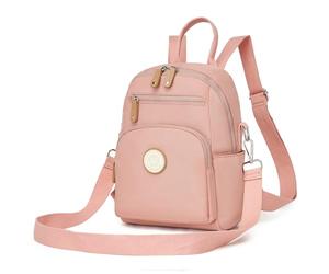 Miss Lulu Mochila para mujer Mini mochila urbana viaje Mochila impermeable Casual Mochila Bolso bandolera Multiusos Bolso bandolera para el trabajo, los estudios Rosa