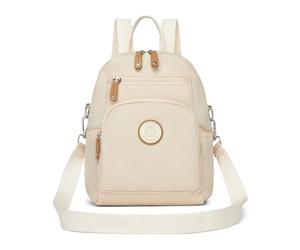 Miss Lulu Mochila para mujer Mini mochila urbana viaje Mochila impermeable Casual Mochila Bolso bandolera Multiusos Bolso bandolera para el trabajo, los estudios Beige