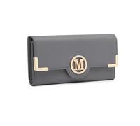 Miss Lulu Monederos Largos para Mujer, Bolsillo con Cremallera, múltiples Ranuras para Tarjetas, Piel sintética con Hebilla de Metal