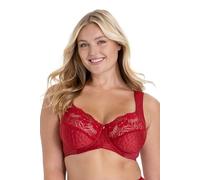 Miss Mary Jacquard & Lace Sujetador con Aros y Soporte Lateral 125F Red