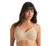 Miss Mary of Sweden Cotton Dots Sujetador sin Aros de algodón con Soporte cómodo y Copa Completa 100C Beige