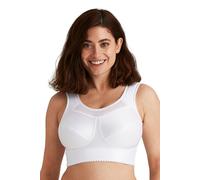 Miss Mary of Sweden Cotton Simplex Sujetador Deportivo sin Aros de bajo Impacto, algodón cómodo 95C White