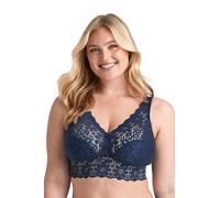 Miss Mary of Sweden Lace Dreams Reggiseno regolabile in Lunghezza elasticizzato Senza Ferretto in materiale riciclato 115D Dark Blue