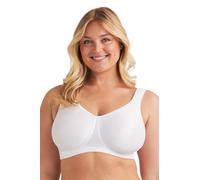 Miss Mary of Sweden Smooth Divide - Sujetador sin aro con Copas Preformadas, Tirantes Anchos Acolchados y Tejido Suave de Microfibra 100F White