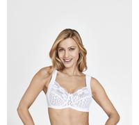 Miss Mary Jacquard & Lace Sujetador con Aros y Soporte Lateral 100D White