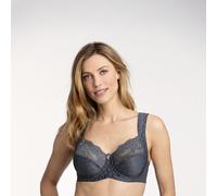 Miss Mary Jacquard & Lace Sujetador con Aros y Soporte Lateral 95F Dark Grey