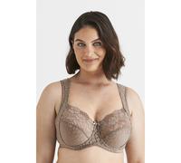 Miss Mary Jacquard & Lace Sujetador con Aros y Soporte Lateral 95D Taupe