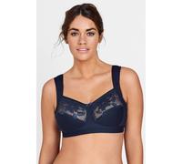 Miss Mary of Sweden Lovely Sujetador de algodón sin Aros con Encaje 125E Dark Blue