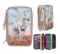 Miss Melody - Triple Pencil Case - Poppy Sand - Beige NUEVO