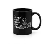 Miss Miserable Taza con mensaje Tengo más tarea que vida, 350 ml | Cerámica Brillante, Apta Para Lavavajillas Y Microondas