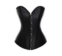 MISS MOLY Damen Satin Vollbrust Korsett Top für Dicke Bauch Weg Vollbrust Corsage mit G-String