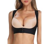MISS MOLY Shapewear - Cortadora de pecho para mujer, adelgazante, moldeadora de figura, parte superior, compresión elástica, corrector de postura, chaleco moldeador de cuerpo, Negro , XL