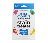 Miss Mouth's Messy Eater - Toallitas para tratamiento de manchas, paquete de 5 unidades, productos esenciales para recién nacidos y bebés, sin limpieza en seco, grasa, café, ropa interior, tela