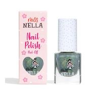 Miss Nella BIBBIDI BOBBIDI BOO- Esmalte de uñas especial azul con brillantina para niños, con fórmula despegable, a base de agua y sin olor