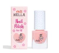 Miss Nella CHEEKY BUNNY- Esmalte de uñas especial rosa con brillantina para niños, con fórmula despegable, a base de agua y sin olor