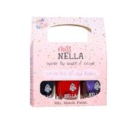 MISS NELLA - Esmalte de uñas especial para niños, paquete de 3: Azul agua con fórmula de limpieza (paquete de Halloween)