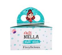 Miss Nella FIZZYLICIOUS, 3 Bath Fizzers pack for kids- Hypoallergenic & Fragrance Free, Safe & Fun. 3 colourful bath bombs- Pink A Boo- Pink, Little Poppet- Purple, Bubble Gum- Lilac.