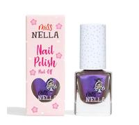 Miss Nella GALACTIC UNICORN- Esmalte de uñas especial morada metalizada con brillantina para niños, con fórmula despegable, a base de agua y sin olor