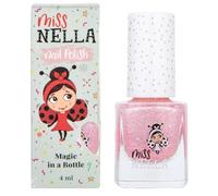 Miss Nella Its Glitzy Hippo- Esmalte de uñas especial rosa con brillantina para niños, con fórmula despegable, a base de agua y sin olor