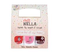 Miss Nella JUST LIKE MUMMY'S- Paquete de 3 esmaltes de uñas a base de agua, peel off, sin olor y seguro por los niños- Strawberry 'n' Cream, Pink A Boo & Fav Teacher