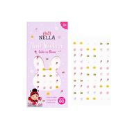 MISS NELLA Pegatinas para Uñas Infantiles, 60 Calcomanías, Diseños de Invierno y Princesa, Fácil de Aplicar, Larga Duración, para Niños de 3+ Años (1, Cutie In Bloom)