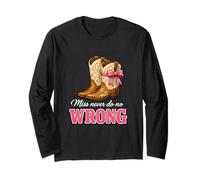 Miss Never Do No Wrong Funny Western Country Girl Meme Lindo Manga Larga