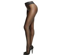 Miss O X Lace Top Open Crotch Pantyhose -Beige-Large / XL