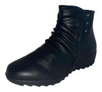 Miss Shoes Botas de tobillo Norway Originals con cremallera lateral para mujer, Black, 40 EU
