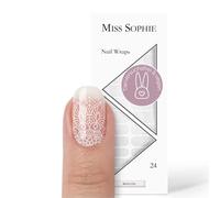 Miss Sophie Lámina de uñas - "Boho-Chic", Transparente, Gráfico, Blanco, Nail Wraps -24 láminas de uñas autoadhesivas ultrafinas de larga duración