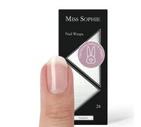 Miss Sophie Lámina de uñas - "Transparent", Transparente, Nail Wraps -24 láminas de uñas autoadhesivas ultrafinas de larga duración