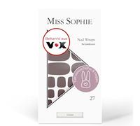 Miss Sophie Pedi Wraps I Cocoa Pedicure I 27 tiras de esmalte de uñas ultrafinas monocromáticas I para uñas de los pies I Se adhiere a uñas naturales, pintadas, acrílicas, de gel y shellac