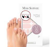 Miss Sophie Pedi Wraps - Lote de 27 tiras de esmalte ultra fino I Make Me Blush Pedicure I para uñas de dedos de los pies I se adhiere a las uñas naturales y lacadas