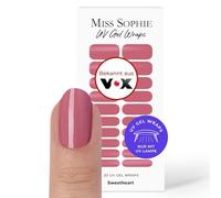 Miss Sophie Sweetheart - Láminas de gel UV para uñas de gel UV, 20 tiras de esmalte de uñas, color liso, para uñas de manos y pies