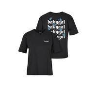 Miss Tee Babygal tee - Camiseta de Manga Corta para Mujer con Estampado en la Espalda, Corte Regular, Camiseta Estampada de algodón, Negro, XL