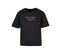 Miss Tee Camiseta 'Bad Idea' lila / negro XXXL lila / negro