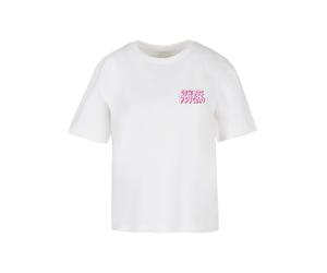 Miss Tee Camiseta 'Cute But Psycho' rosa / negro / blanco L rosa / negro / blanco
