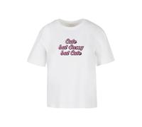 Miss Tee Camiseta 'Cute But Sassy' rosa / negro / blanco XL rosa / negro / blanco