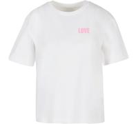 Miss Tee Mst364-all We Need Is Love tee Camiseta, Blanco, S Mujeres