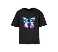 Miss Tee Camiseta de Mujer Chromed Butterfly tee Casual con Estampado Frontal de algodón y Corte Relajado Tallas XS a 5XL, Negro, XXXL