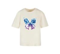 Miss Tee Camiseta de Mujer con diseño de Mariposa cromada, Arena Blanca., 3XL