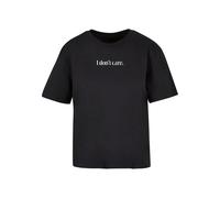 Miss Tee Camiseta 'I Don´t Care' negro / blanco M negro / blanco