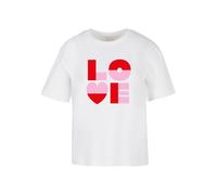 Miss Tee Mst363-love Heart Letters tee Camiseta, Blanco, XL Mujeres