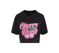 Miss Tee Camiseta talla grande 'Cherry Bomb' verde / rosa / negro / blanco XL verde / rosa / negro / blanco